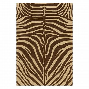 Brown Zebra Print Area Rug, Modern Safari Decor - Etsy