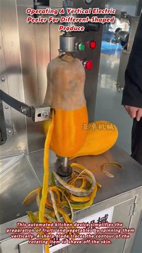 Operating A Vertical Electric Peeler For Different Shaped Produce
