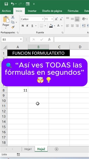 💡kevin Ramirez - Experto en Excel Para Negocios on Instagram: "¿Quieres ver las fórmulas de tus celdas sin abrir cada una? Usa la función FORMULATEXTO y ahorra tiempo al revisar o enseñar tus archivos. ¡Este truco te va a encantar! #Excel #TrucosDeExcel #virales #formulatexto"