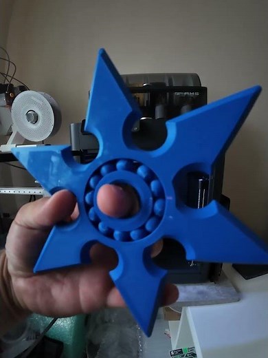 Flexible Shuriken Fidget Spinner – Articulated Ninja Star with Ball Joints | 3D Printed Sensory Toy