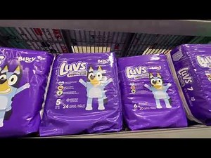 Bluey luvs diapers are at my Walmart
