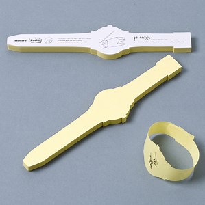 Watch-Shaped Sticky Notes Cleverly Designed to Wrap Around Wrists