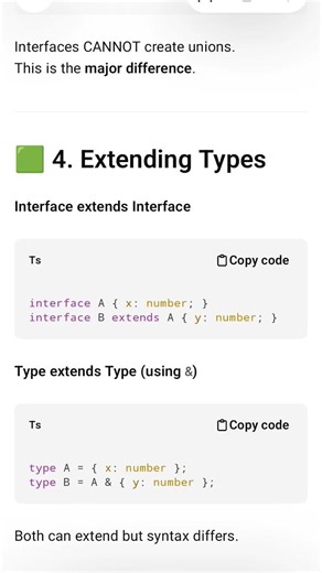Interface VS Type Alias #shorts