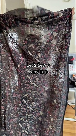Sewing Valentina Top From LizzieDesignStudios From Embroided Sequin Mesh Fabric | Sewing Clothes