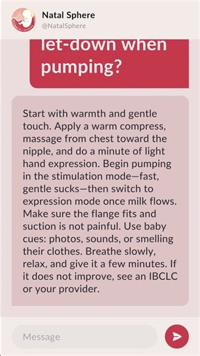 How to trigger a let-down when pumping?