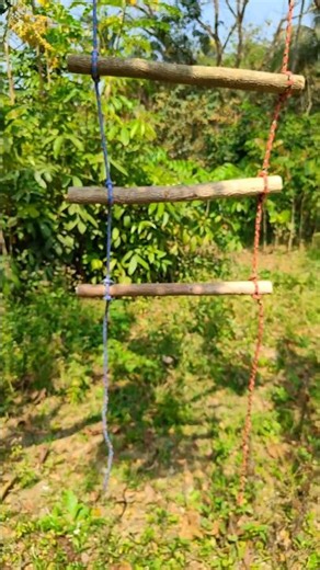 How to Build a Strong Rope Ladder Instantly! 🪜#craft #handmade #skills