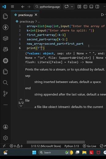 38 Python Program to split and add rotate