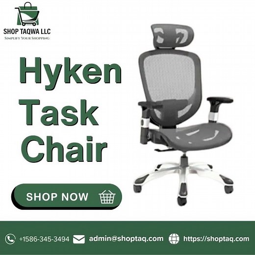 💥🔥Ultimate Hyken Task Chair – Premium FlexFit Ergonomic Mesh Office Chair, Black (UN59460)🔥💥