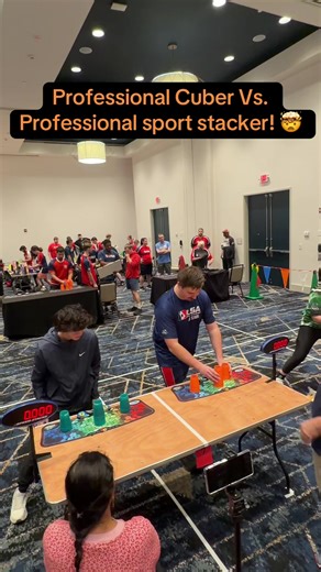 Professional Cuber Vs. Professional sport stacker! 🤯 @SoupTimmy #sportstacking #cupstacking #tiktok #cuber #atlanta