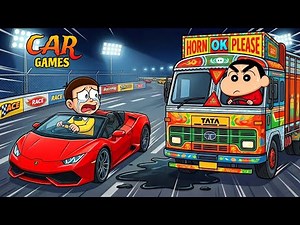 Best Car Games with Shinchan And Friends !