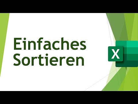 Einfaches Sortieren in Excel (Zahl, Alphabet) - Daten analysieren in Excel (78)