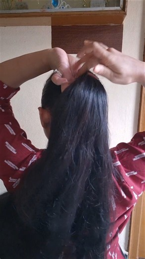 new bun claw clip hair style girl | long hair hairstyles for girls ✨️ #hairstyle #shorts #shortvideo