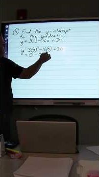 How to Find the y-intercept of a Quadratic in Standard Form #maths #algebra #parabola