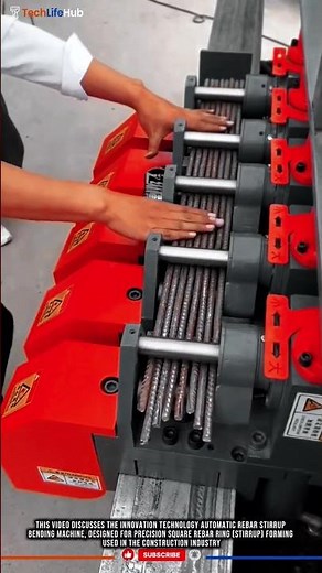 Rebar Bender Square Stirrup Forming: Precision Construction Industry | Innovation Technology #tech