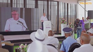 208 reactions | [Watch] Botswana Power Corporation CEO Mr David Kgoboko giving overview of the 100MW Mmadinare Solar Cluster during the groundbreaking ceremony last week.This is the first utility scale grid connected solar power plant in Botswana. | The Projects Magazine | Facebook