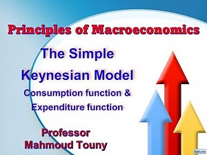 Macroeconomics: The Simple Keynesian Model. Consumption & Expenditure functions & Income Equilibrium