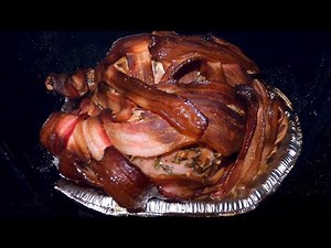 Check out this delicious Bacon Wrapped Turkey on the Smoker!