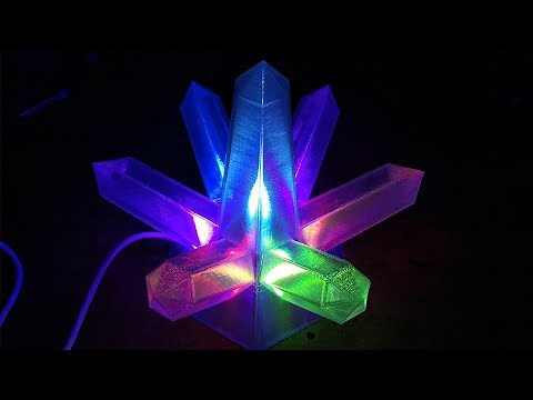Make a 3D printed USB powered LED energy crystal.