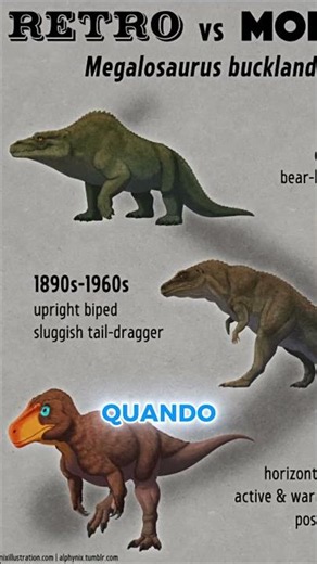 This is the EVOLUTION of the MEGALOSAURUS over the years! #funfacts #dinosaur