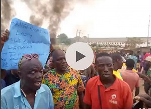 VIDEO: Protest in Lagos over tanker accidents, poor condition of roads