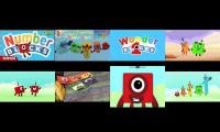 Mix of 8 videos from youtube : 8 numberblocks songs part 1