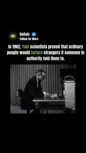 Scientists proved ordinary people would torture strangers if told to 🧠1962. #milgram #psychology