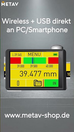 0,0005 mm Präzision erklärt – Messschieber DataMet eFORCE