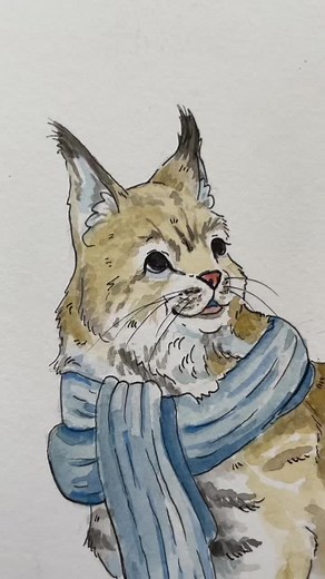 Montana State Animal Sticker and Print - Watercolor Art