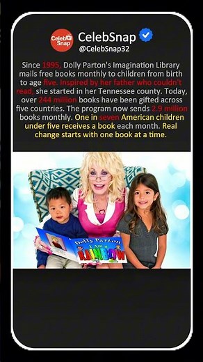 Dolly Parton's Book Gift Program 📚💛