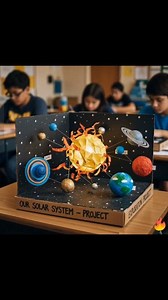 61K views · 388 reactions | Solar system diorama project ideas Follow Nikunj Createsfor more crafts ideas for beginners Follow the Nikunj creates channel on WhatsApp: https://whatsapp.com/channel/0029VarXdli3rZZcfMBTSk0V #fblifestyle #cardboard #scienceproject #handmade #crafts | Nikunj Creates | Facebook