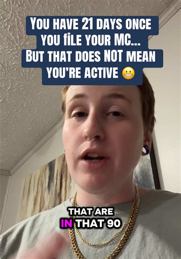 You have 21 days once you file your MC… But that does NOT mean you’re active 😬 Your insurance must be filed. Your BOC-3 must be filed. You must do your UCR. No protests. Miss one thing and your authority just sits there pending. Stop filing your MC before you’re actually ready to run. 🚛💰 #BoxTruckBusiness #MCNumber #NewAuthority #OwnerOperator #FYP