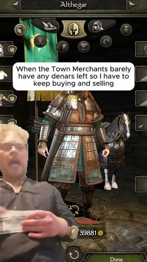 When the Town Merchants barely have any denars left so I have to keep buying and selling | Subscribe