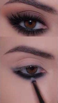 Smokey Eye Tutorial for Beginners 🔥 Brown & Black Glam Look 😍 #yt #shorts