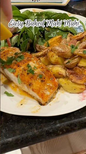 Easy Baked Mahi Mahi 🍋 #seafood #mahimahi