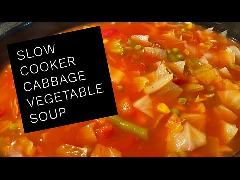 Cabbage Vegetable Soup - Slow Cooker