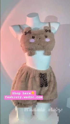 Cute Kawaii Teddy Bear Pajama Set | Cozy Fleece Lounge Wear for Women | Aesthetic Sleepwear Outfit