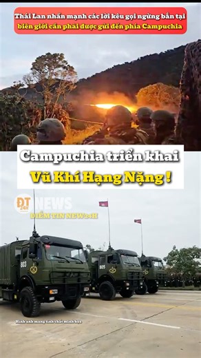Campuchia triển khai Vũ Khí Hạng Nặng #tintuc #campuchia #thailand