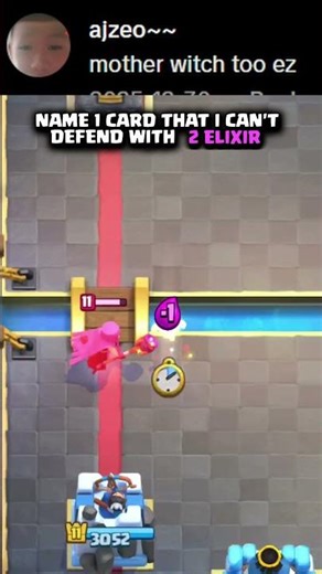 Mother Witch vs 2 Elixir🩷 #clashroyale