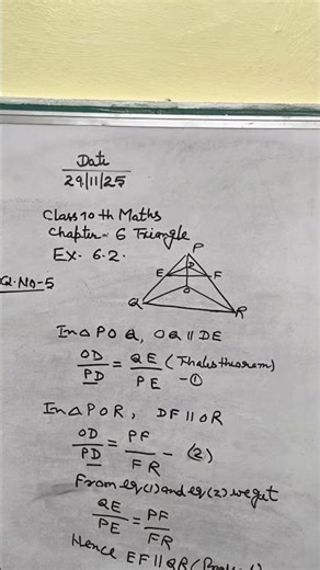 Class 10th Maths Chapter 6 Triangle Ex 6.2#live Class #@RNeducationbyRNsir