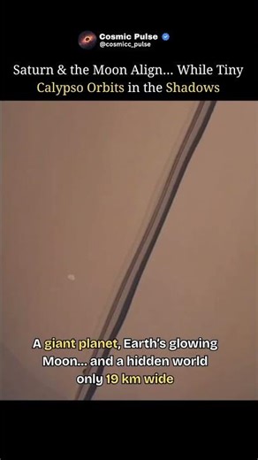 Saturn, the Moon… and a Hidden World Only 19 km Wide 😱 #shorts #trending #viral #space #moon #cosmos