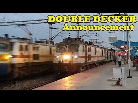 DOUBLE DECKER EXPRESS ANNOUNCEMENT ARRIVAL and DEPARTURE | 22707 VSKP TPTY | INDIAN RAILWAYS