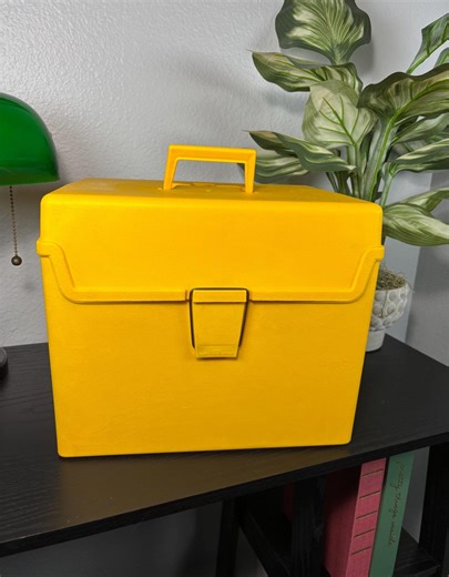 Vintage Plastic Jumbo Letter File Folder Box W/ Handle Sunshine Yellow 1972 Sterling Plastics Company File Storage 274 Retro Office Storage - Etsy