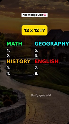 Most People Can’t answer These 8 Simple General Knowledge Questions 😬 #quiz | Daily.quiz404