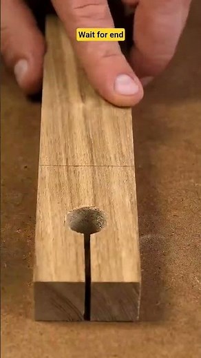 Making a wooden pendulum.