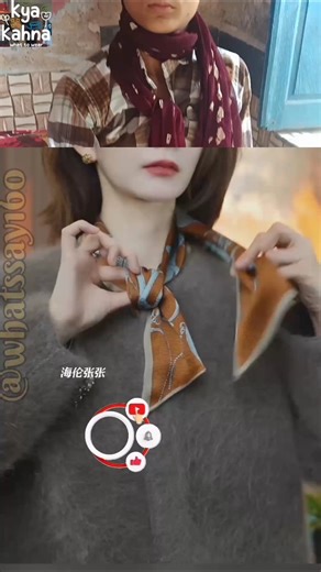 Make easy round neck scarf #fashion #trending #shorts