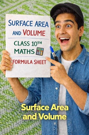 CLASS 10TH🔥 SURFACE AREA AND VOLUME🔥FORMULA SHEET🔥 #exam #coaching #boardexam #cbse #maths #class10