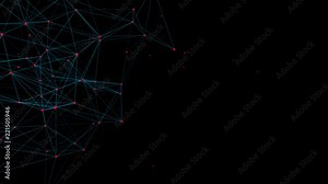 152. Abstract Global network connection dots and lines Linking entities. Geometric Technology concept loop background Network, networking, social media, internet communication. Medicine, science.