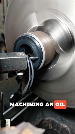 Turning Process on Rubber Oil Seal Components #engineering #mechanic