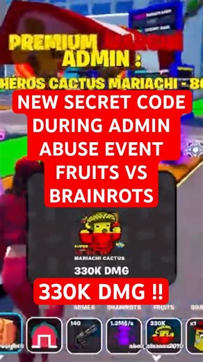 FRUITS VS BRAINROTS MAP FORTNITE CREATIVE - ALL NEW SECRET CODE Admin EVENT CODE TODAY #shorts