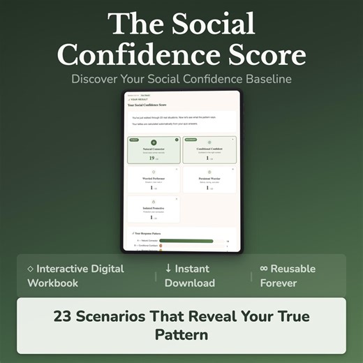 Social Confidence Assessment | Know Your Style | Interactive Digital Workbook Hyperlinked Tool - Etsy
